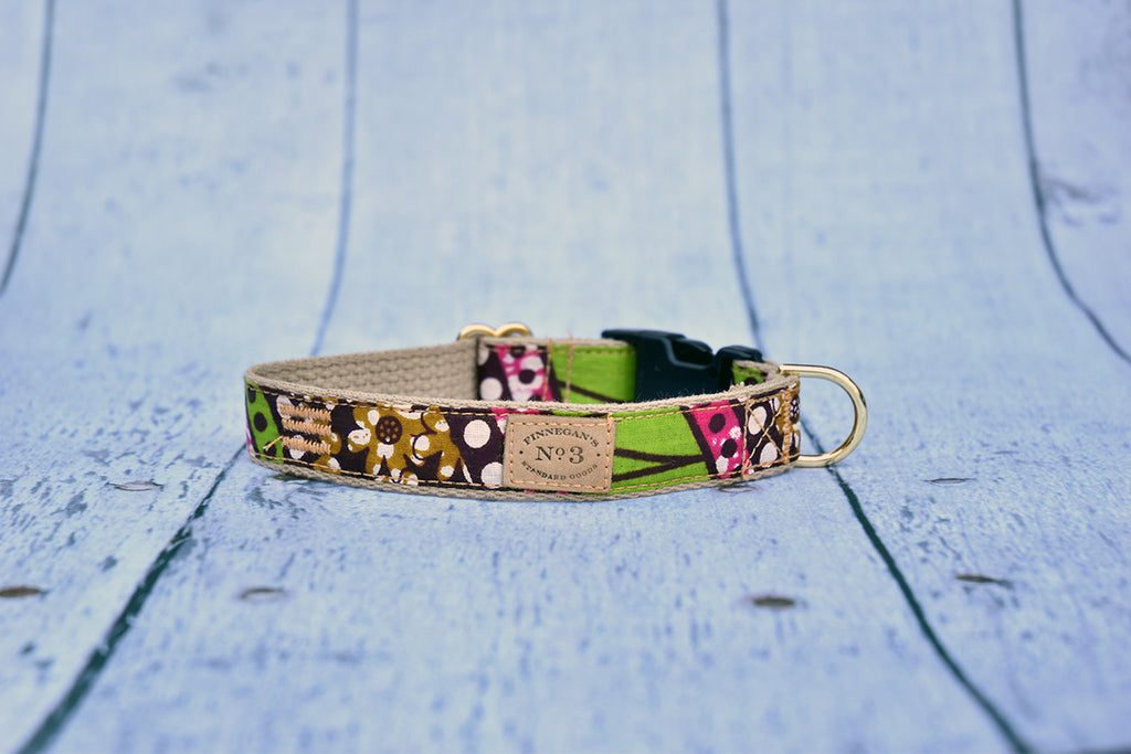 1" Floral Dot Print Collar