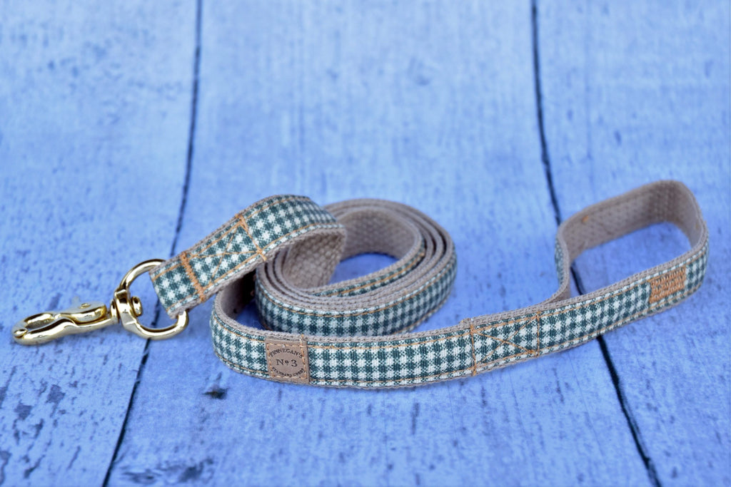 3/4" Small Green Plaid Lead