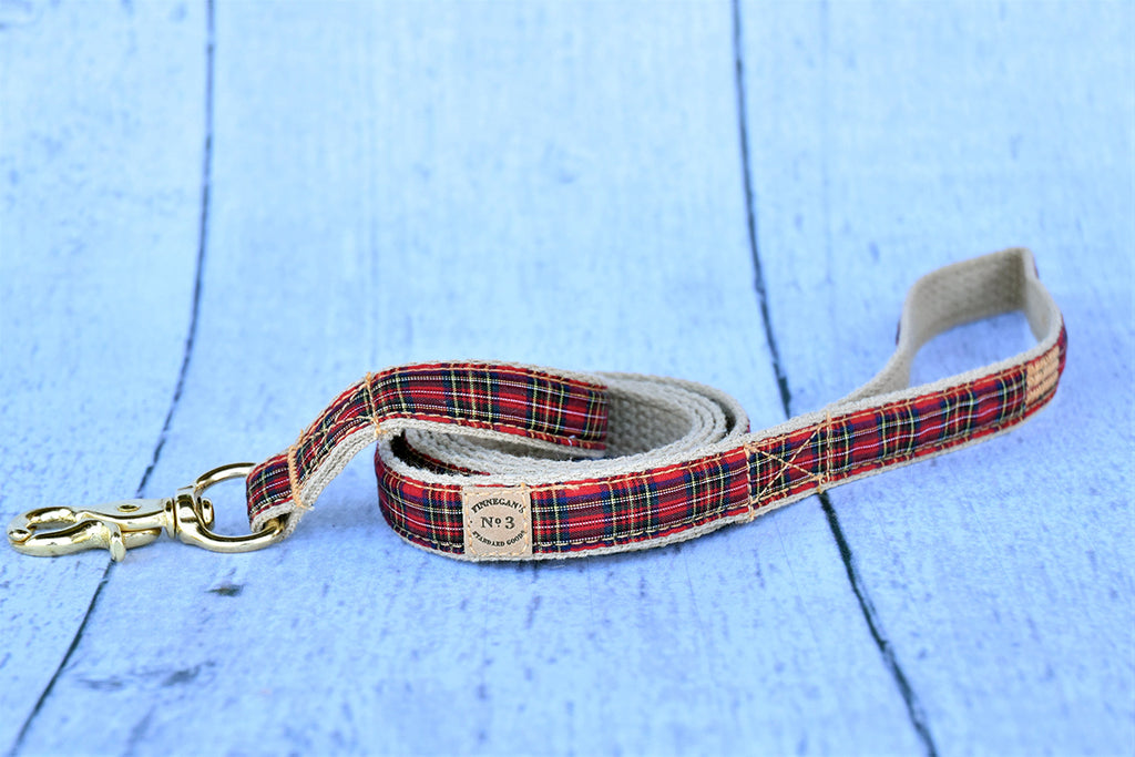 3/4" Small Red Plaid Lead